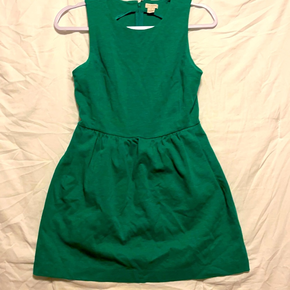 Green J crew dress